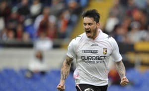 Strzelec pierwszego gola dla Sycylijczyków w meczu z Romą, Mauricio Pinilla