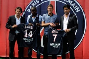 Menez i Matuidi podczas prezentacji na Parc des Princes
