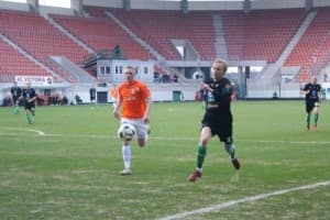 Ivans Lukjanovs zdobył bramkę, która dała awans zespołowi z Gdańska