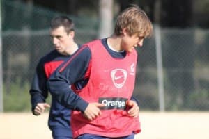 Cezary Wilk podczas zgrupowania reprezentacji