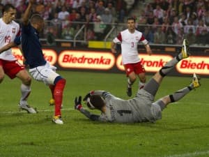 Wojciech Szczęsny i Guillaume Hoarau