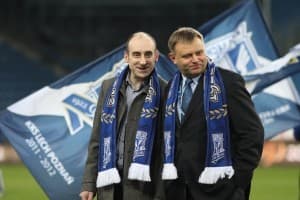 Prezesi Lecha: Karol Klimczak i Arkadiusz Kasprzak (z prawej)