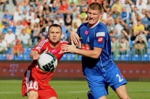 Piotr Stawarczyk nie miał dziś problemów z zatrzymaniem napastników Widzewa