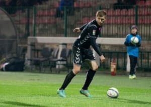 Dorde Cotra (Zagłębie) jeszcze jako zawodnik Polonii