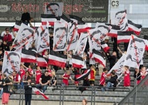 Ireneusz Król na plakatach kibiców Polonii