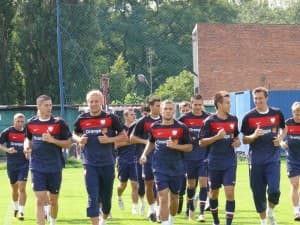 Reprezentacja Polski na treningu