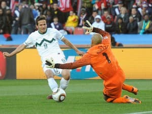 Zlatan Ljubijankić strzelił drugą bramkę dla Słowenii