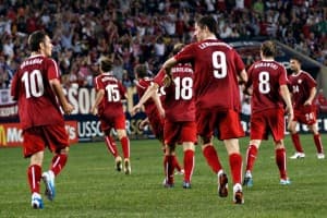 Robert Lewandowski zmarnował kilka dogodnych sytuacji na podwyższenie wyniku